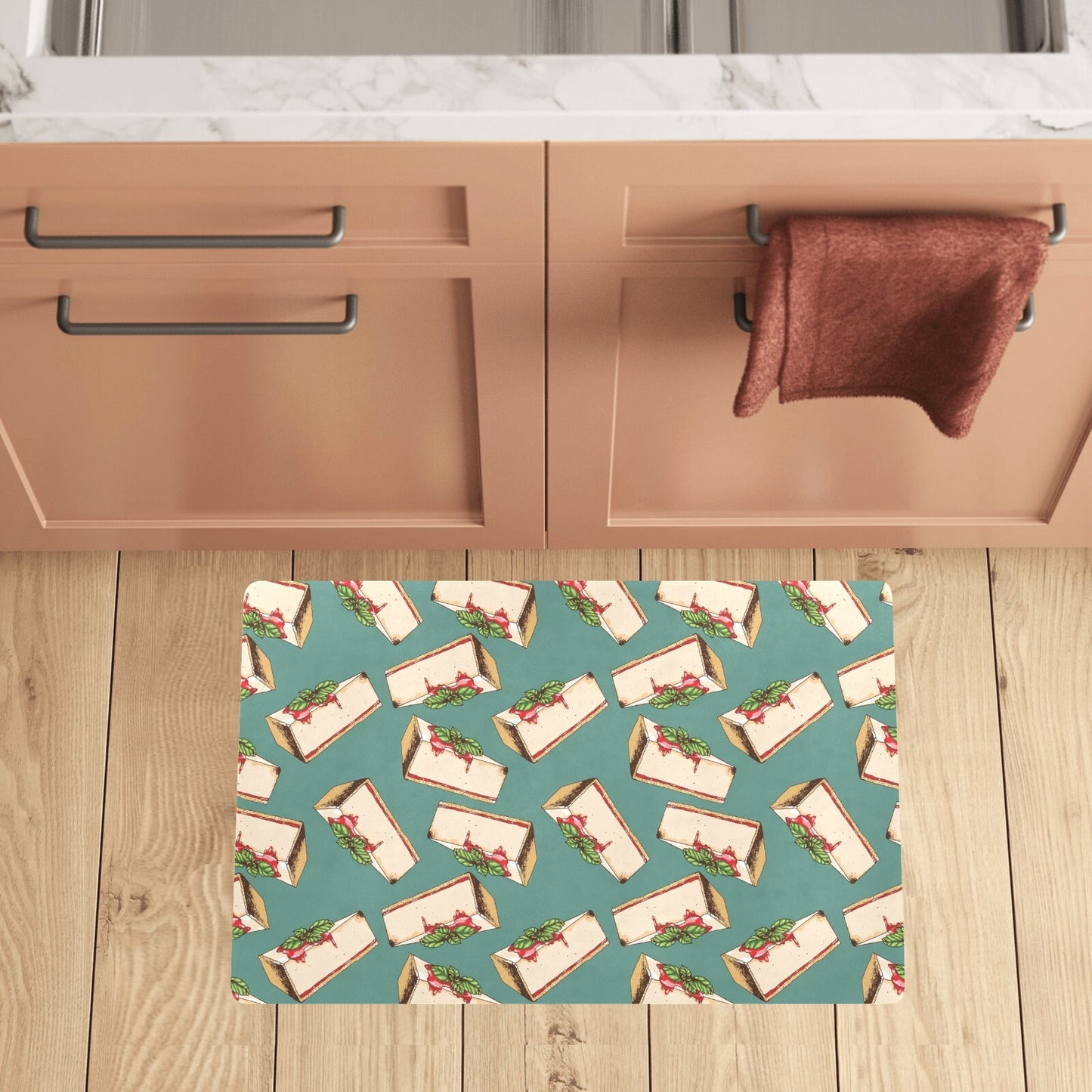 Cheesecake Pattern Print Design CK02 Kitchen Mat