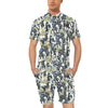 Cow Watercolor Print Pattern Men's Romper