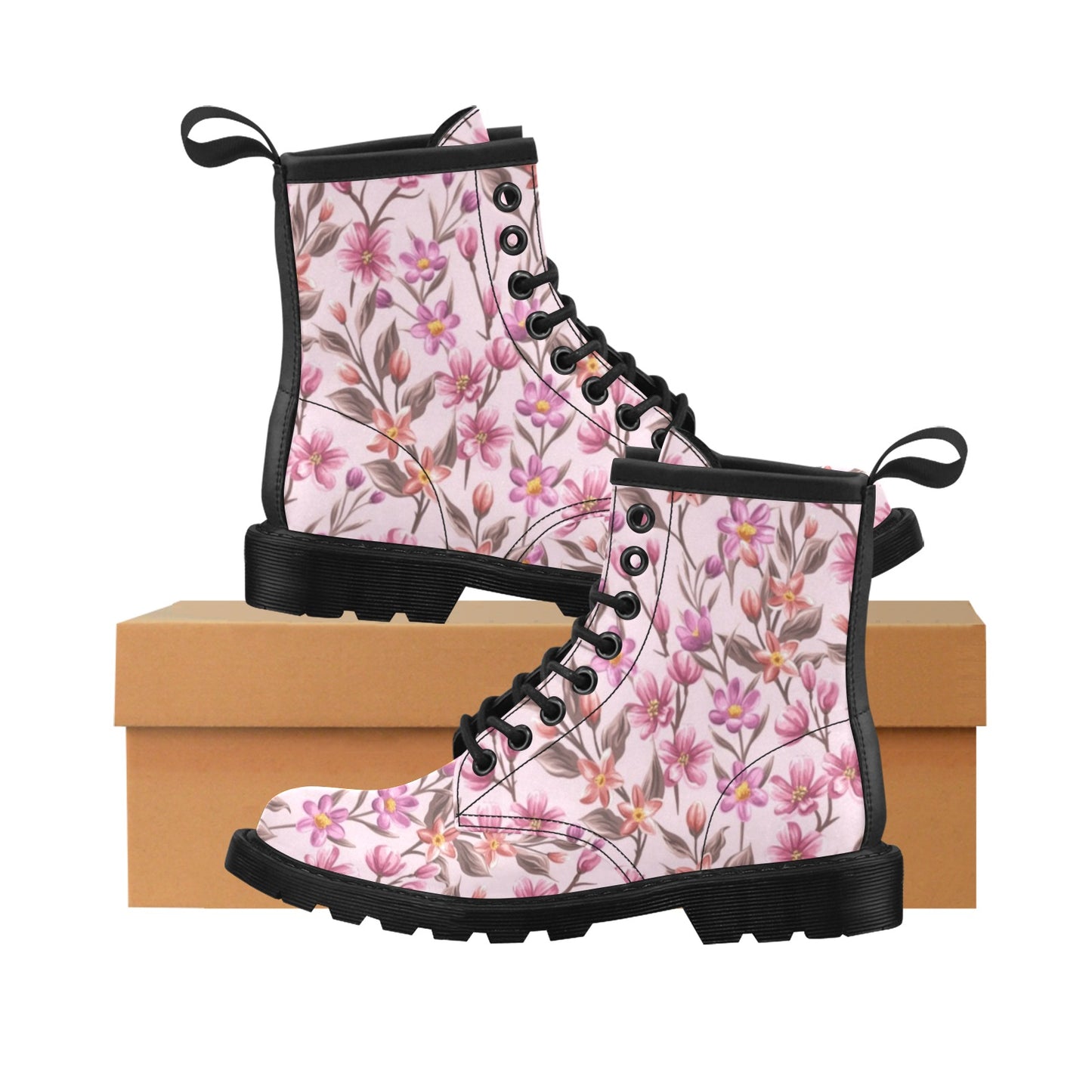 Summer Floral Pattern Print Design SF09 Women's Boots