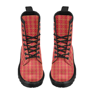 Southwest Aztec Design Themed Print Women's Boots