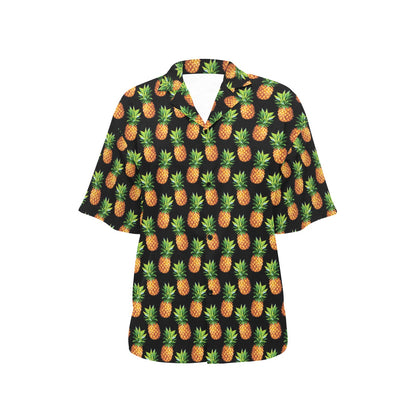 Pineapple Cute Print Design Pattern Women's Hawaiian Shirt
