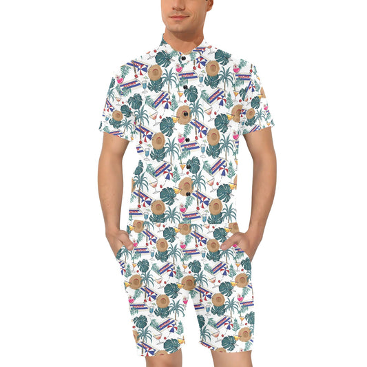 Aloha Hawaii Beach Pattern Print Design 04 Men's Romper