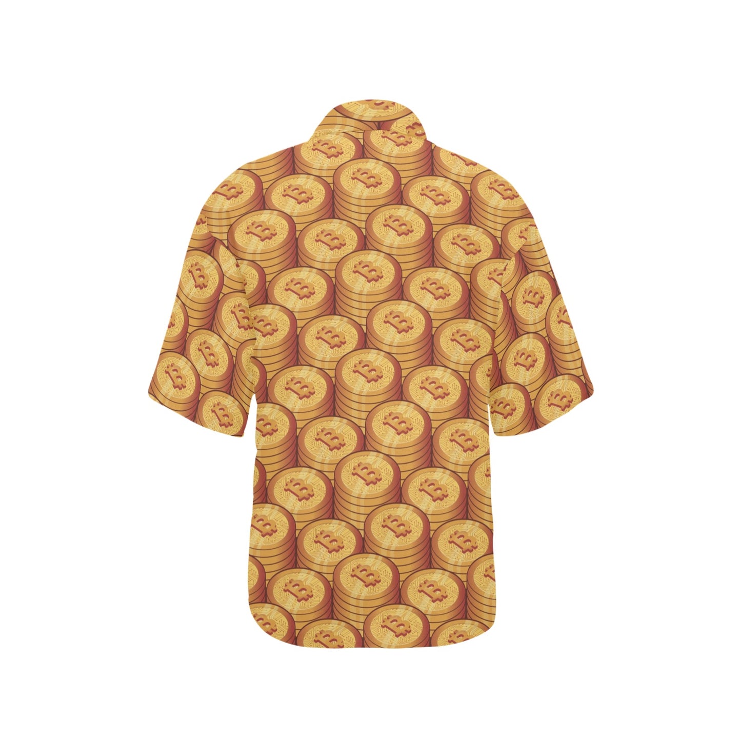 Bitcoin Pattern Print Design 02 Women's Hawaiian Shirt