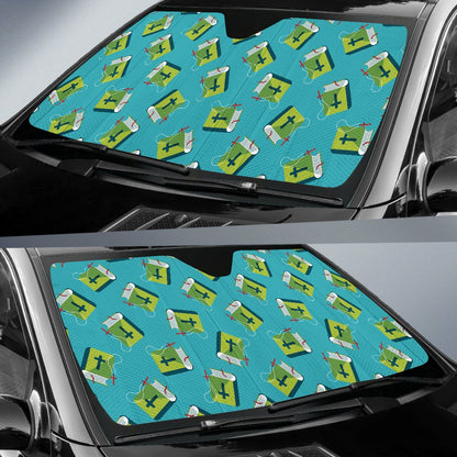Bible Pattern Print Design 01 Car Sun Shade-JORJUNE.COM