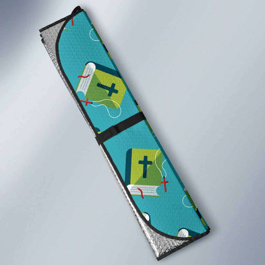 Bible Pattern Print Design 01 Car Sun Shade-JORJUNE.COM