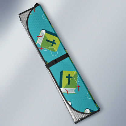 Bible Pattern Print Design 01 Car Sun Shade-JORJUNE.COM