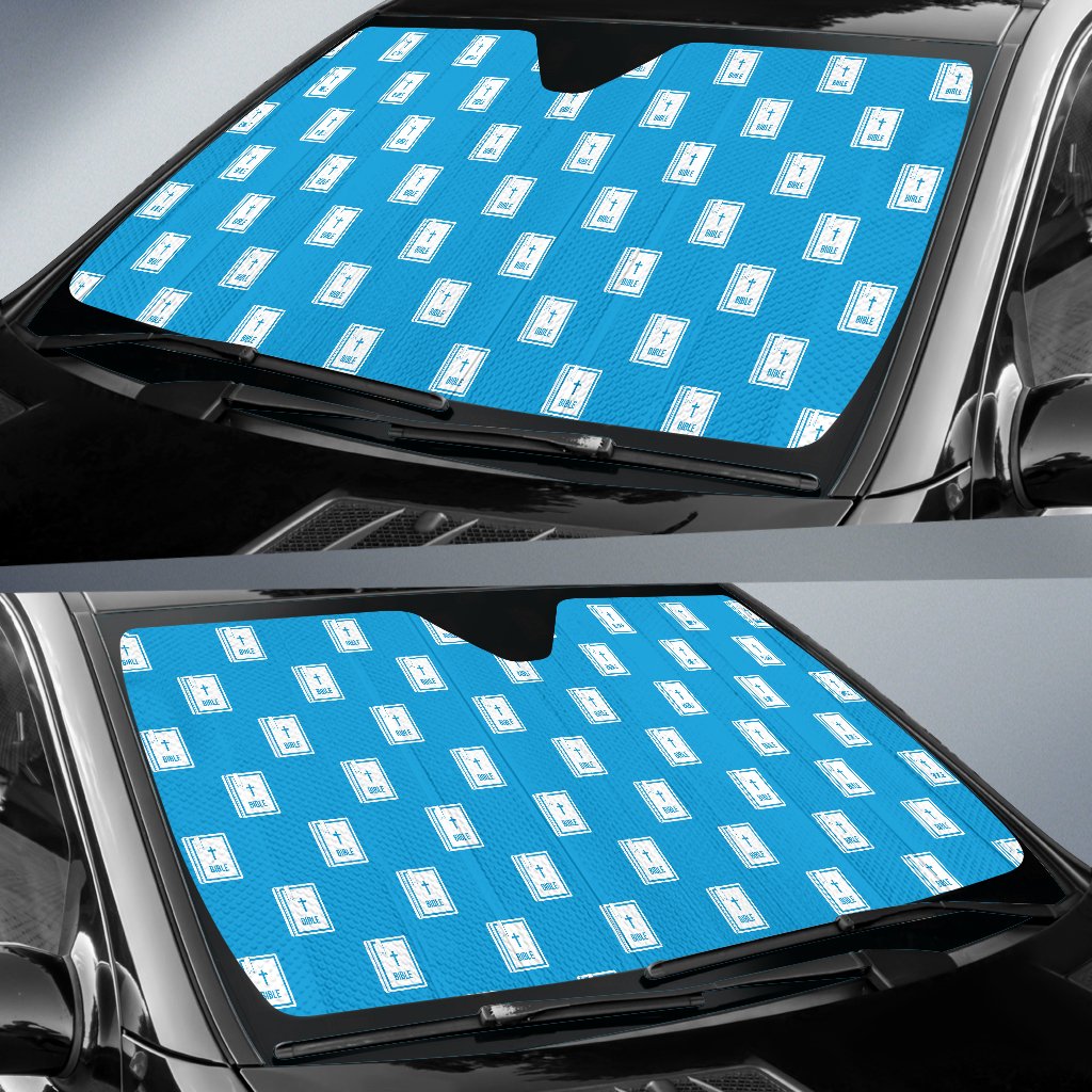 Bible Pattern Print Design 02 Car Sun Shade-JORJUNE.COM
