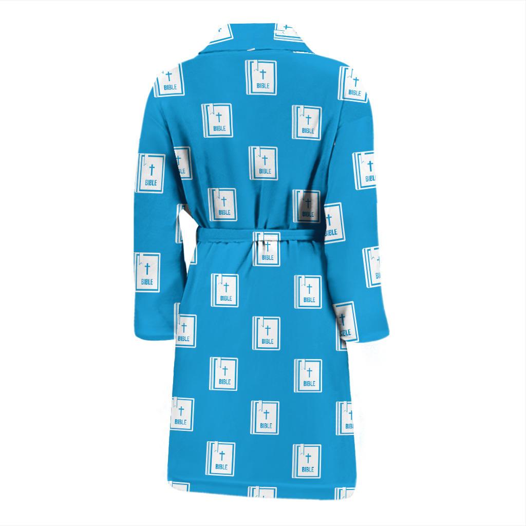 Bible Pattern Print Design 02 Men Bathrobe-JORJUNE.COM