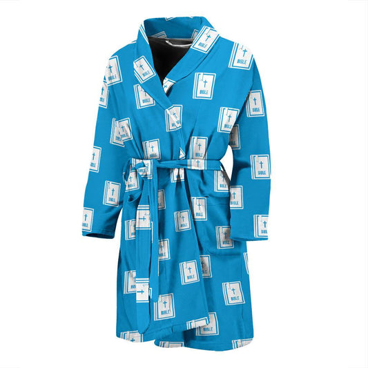 Bible Pattern Print Design 02 Men Bathrobe-JORJUNE.COM