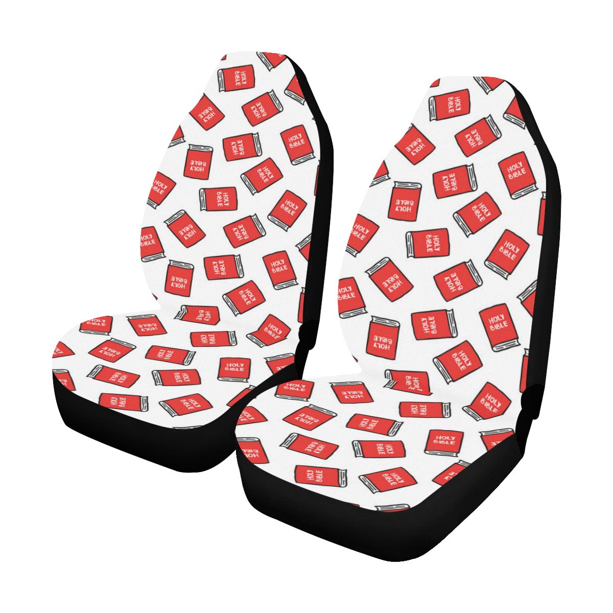 Bible Pattern Print Design 03 Car Seat Covers (Set of 2)-JORJUNE.COM