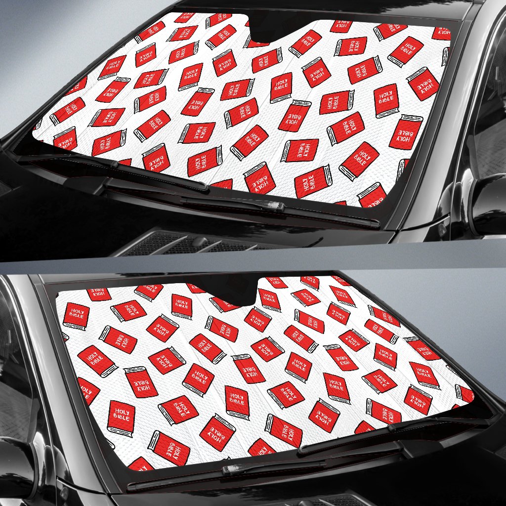 Bible Pattern Print Design 03 Car Sun Shade-JORJUNE.COM