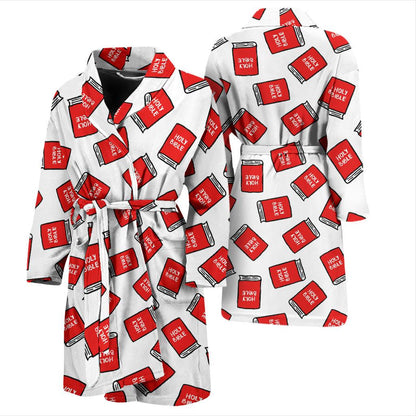 Bible Pattern Print Design 03 Men Bathrobe-JORJUNE.COM
