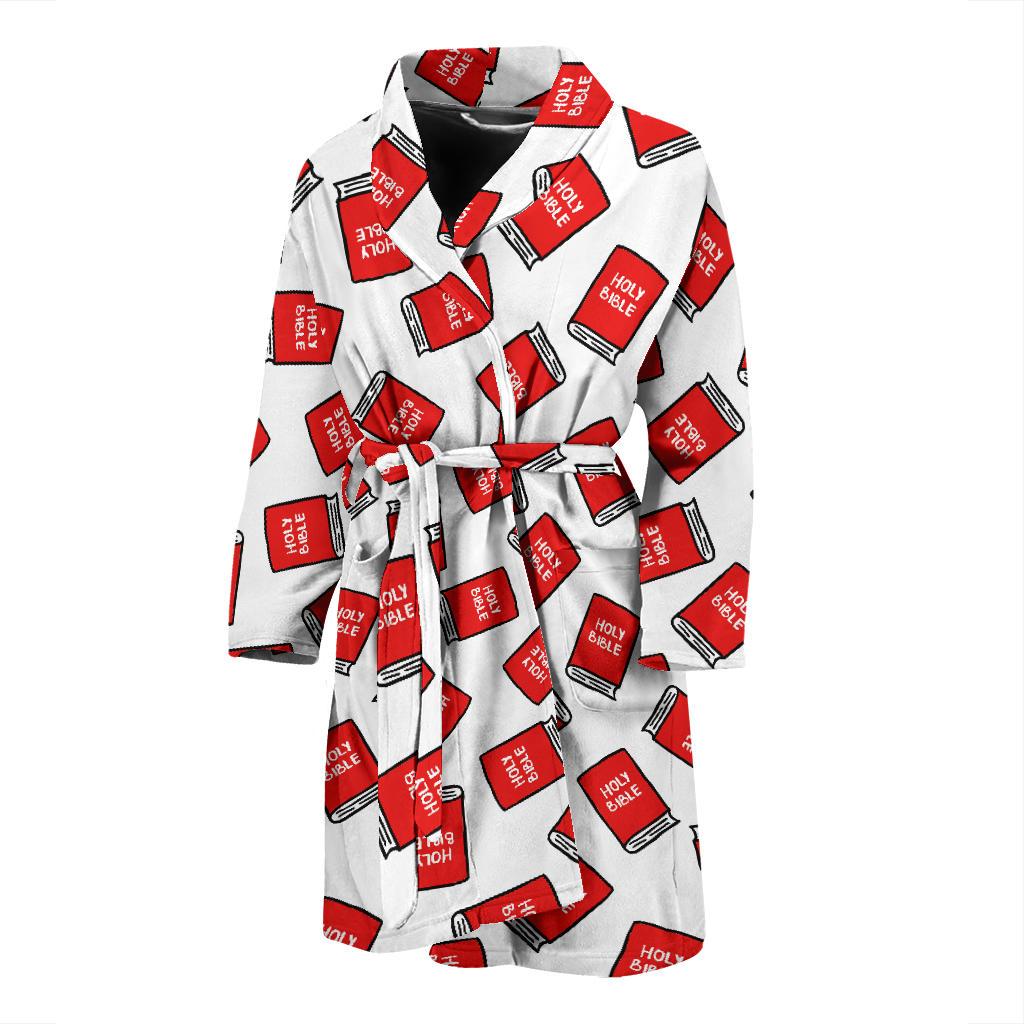 Bible Pattern Print Design 03 Men Bathrobe-JORJUNE.COM