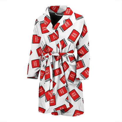 Bible Pattern Print Design 03 Men Bathrobe-JORJUNE.COM