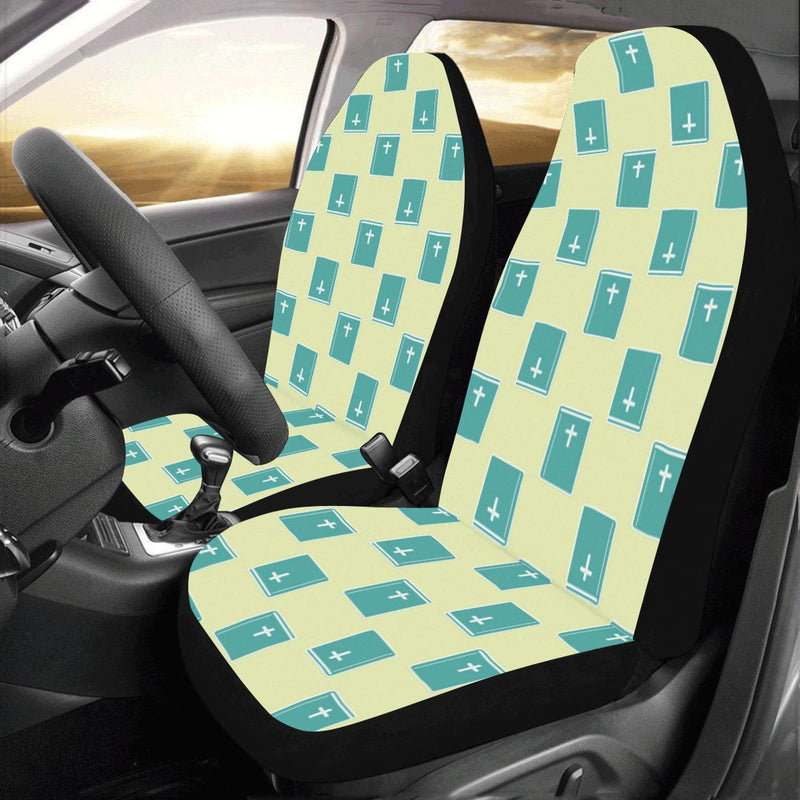 Bible Pattern Print Design 04 Car Seat Covers (Set of 2)-JORJUNE.COM