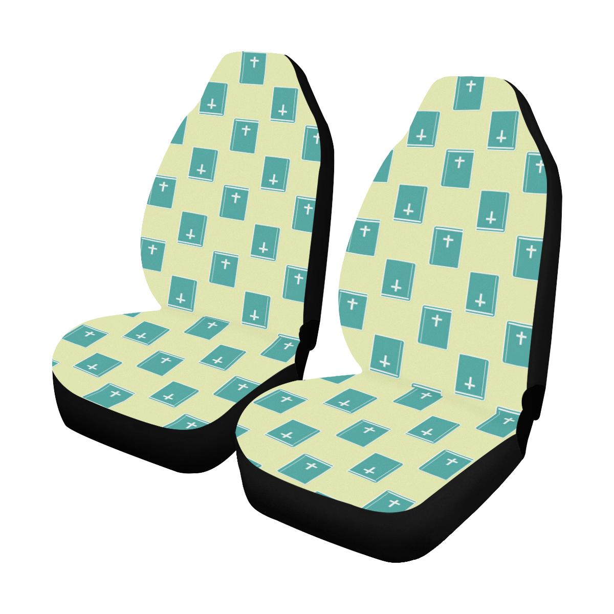 Bible Pattern Print Design 04 Car Seat Covers (Set of 2)-JORJUNE.COM