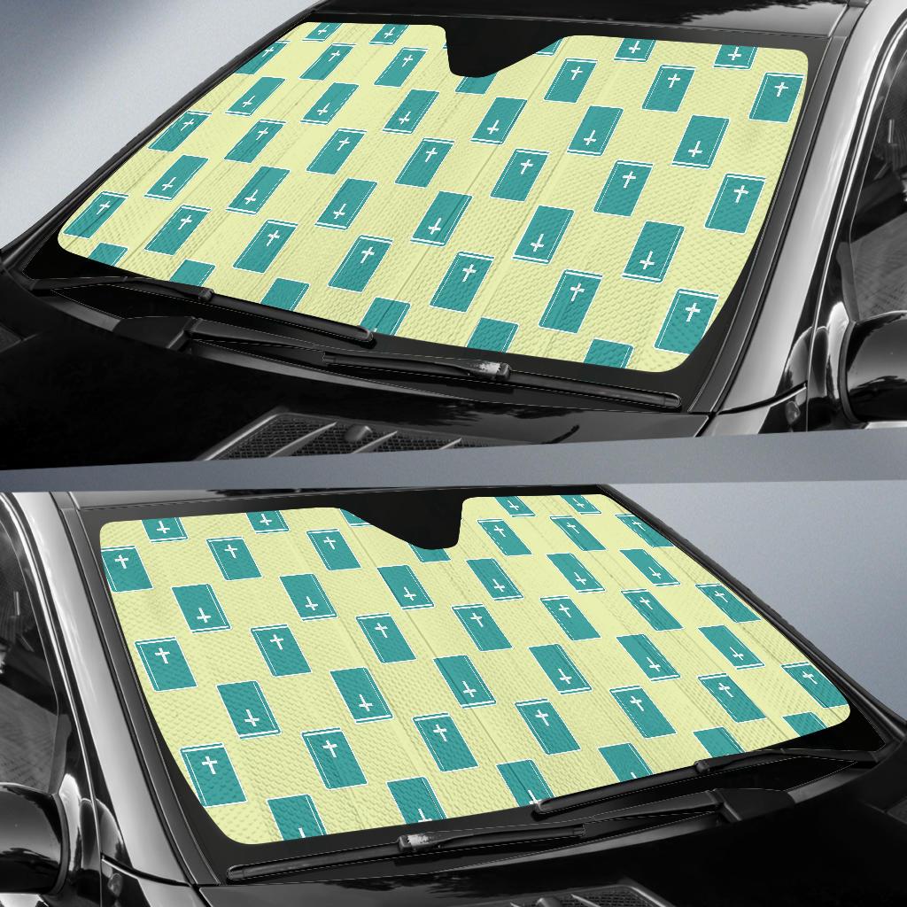 Bible Pattern Print Design 04 Car Sun Shade-JORJUNE.COM