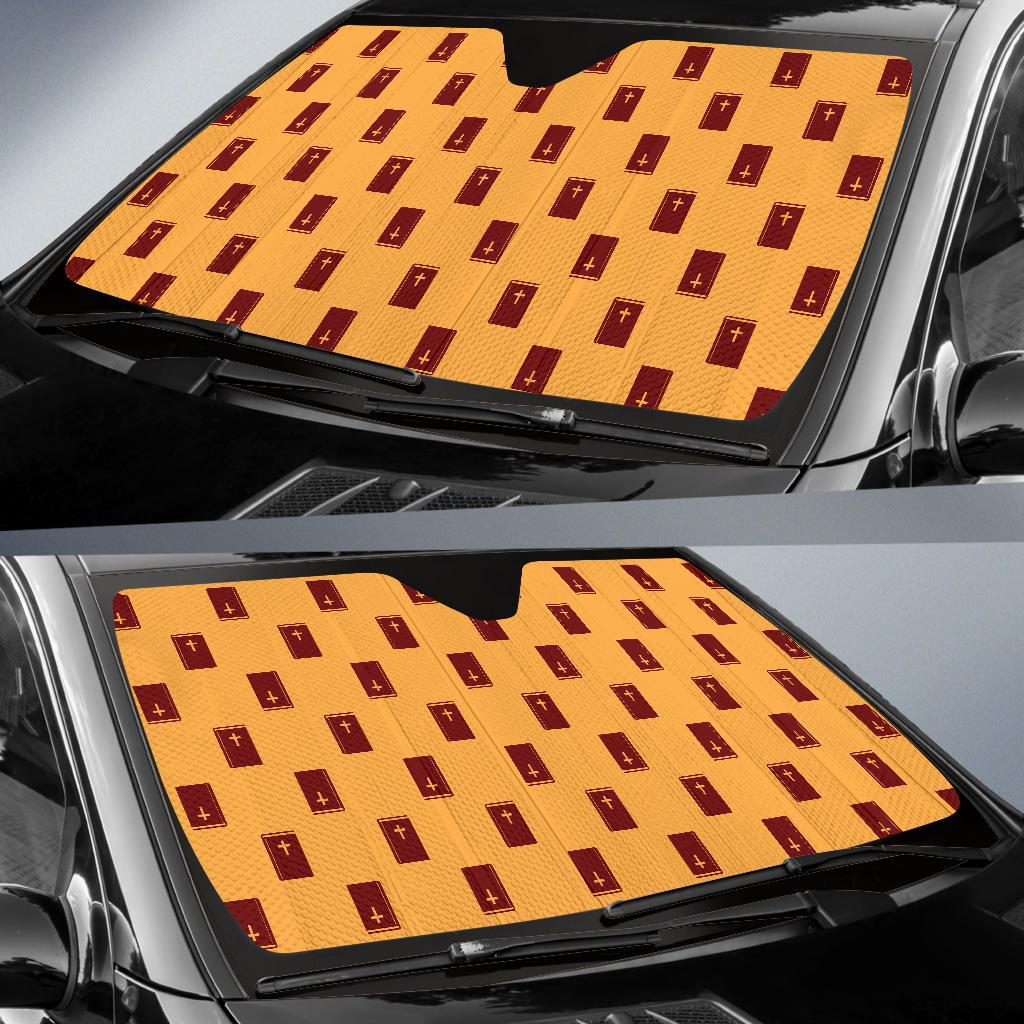Bible Pattern Print Design 05 Car Sun Shade-JORJUNE.COM