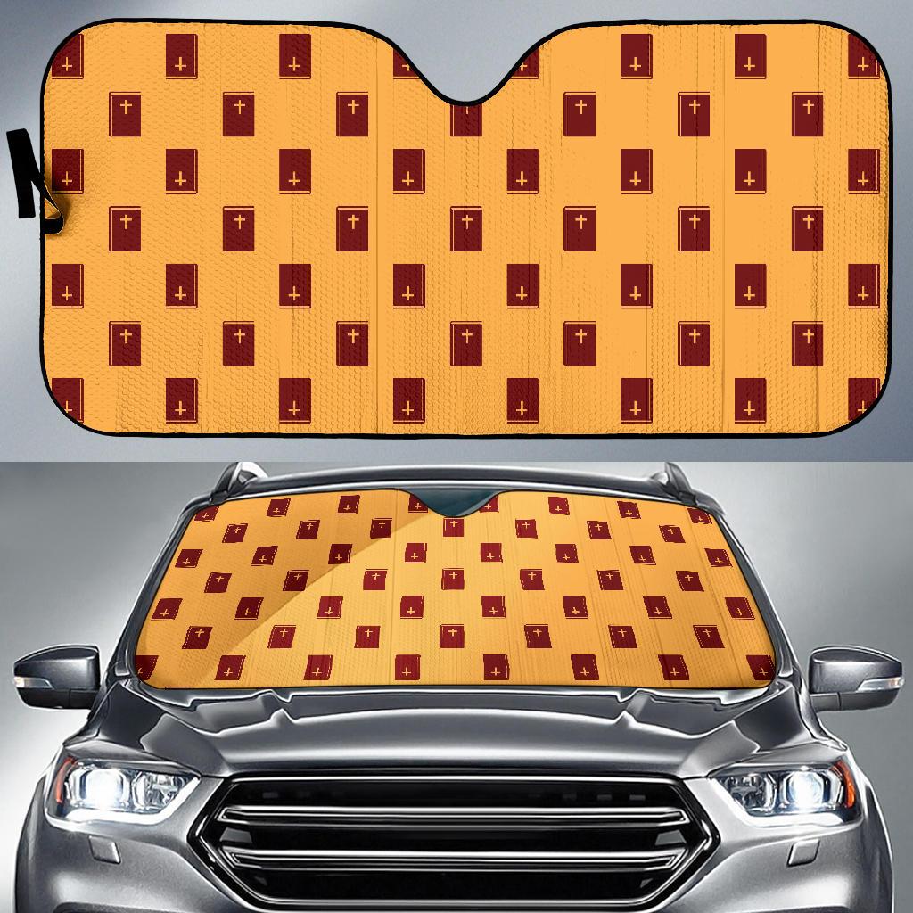 Bible Pattern Print Design 05 Car Sun Shade-JORJUNE.COM