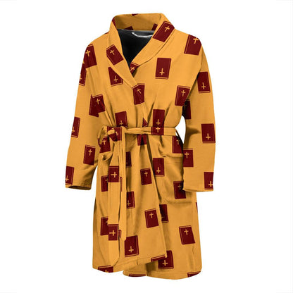 Bible Pattern Print Design 05 Men Bathrobe-JORJUNE.COM
