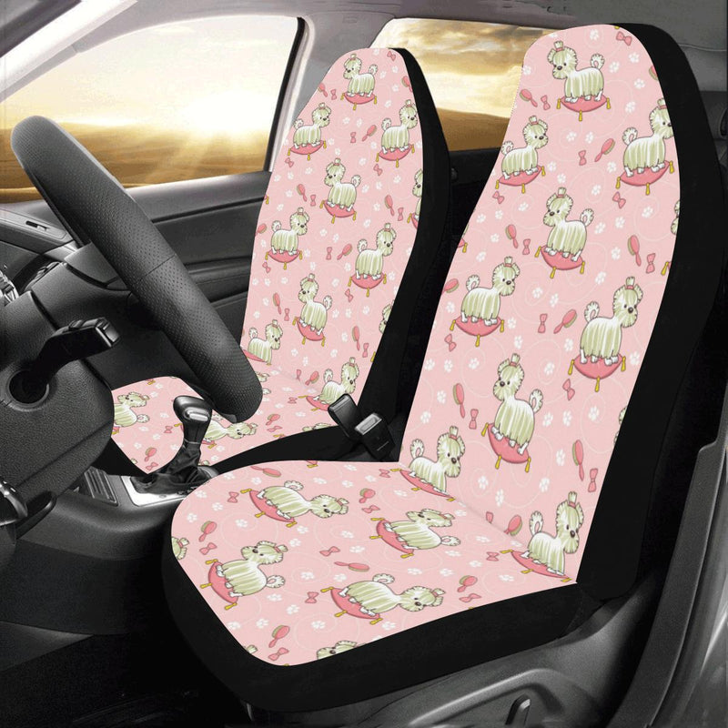 Bichons Frise Pattern Print Design 01 Car Seat Covers (Set of 2)-JORJUNE.COM