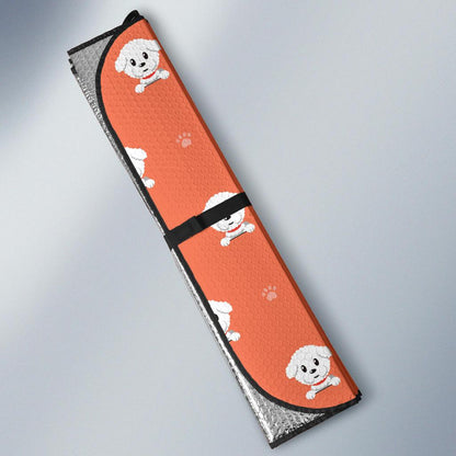Bichons Frise Pattern Print Design 02 Car Sun Shade-JORJUNE.COM