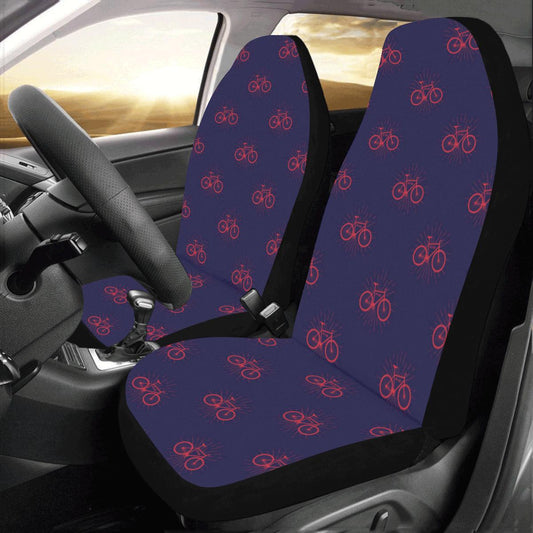 Bicycle Pattern Print Design 01 Car Seat Covers (Set of 2)-JORJUNE.COM