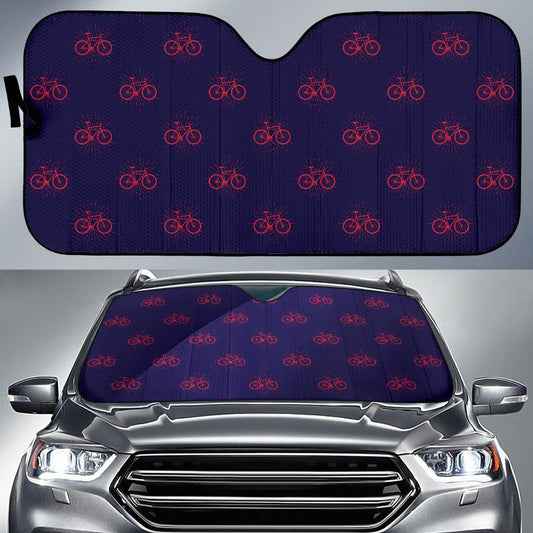 Bicycle Pattern Print Design 01 Car Sun Shade-JORJUNE.COM
