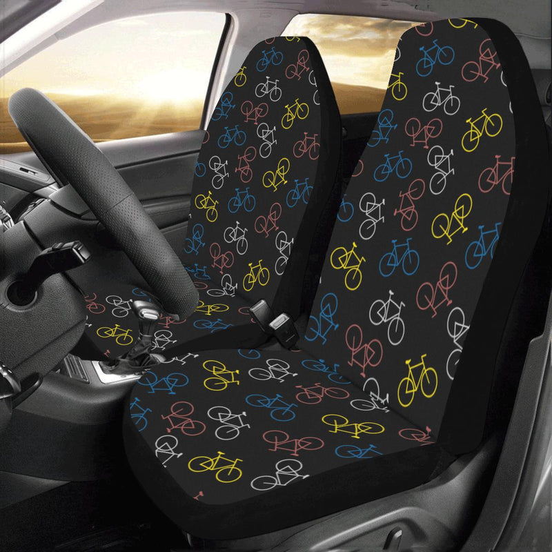 Bicycle Pattern Print Design 03 Car Seat Covers (Set of 2)-JORJUNE.COM