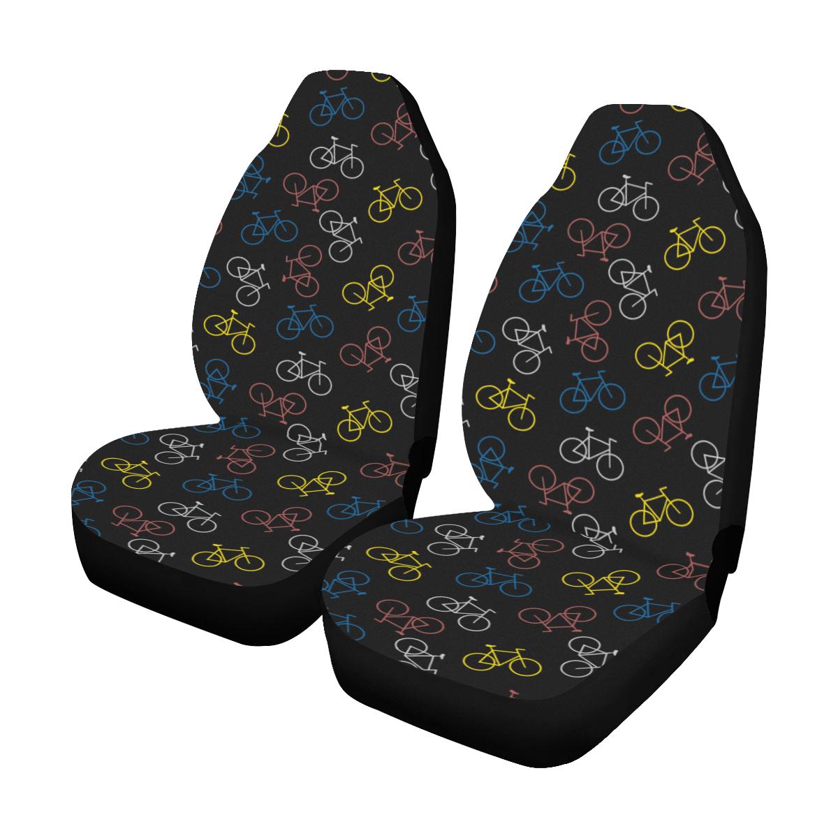 Bicycle Pattern Print Design 03 Car Seat Covers (Set of 2)-JORJUNE.COM