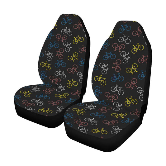 Bicycle Pattern Print Design 03 Car Seat Covers (Set of 2)-JORJUNE.COM