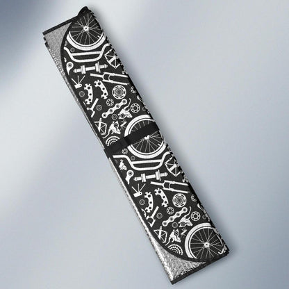 Bicycle Tools Pattern Print Design 02 Car Sun Shade-JORJUNE.COM
