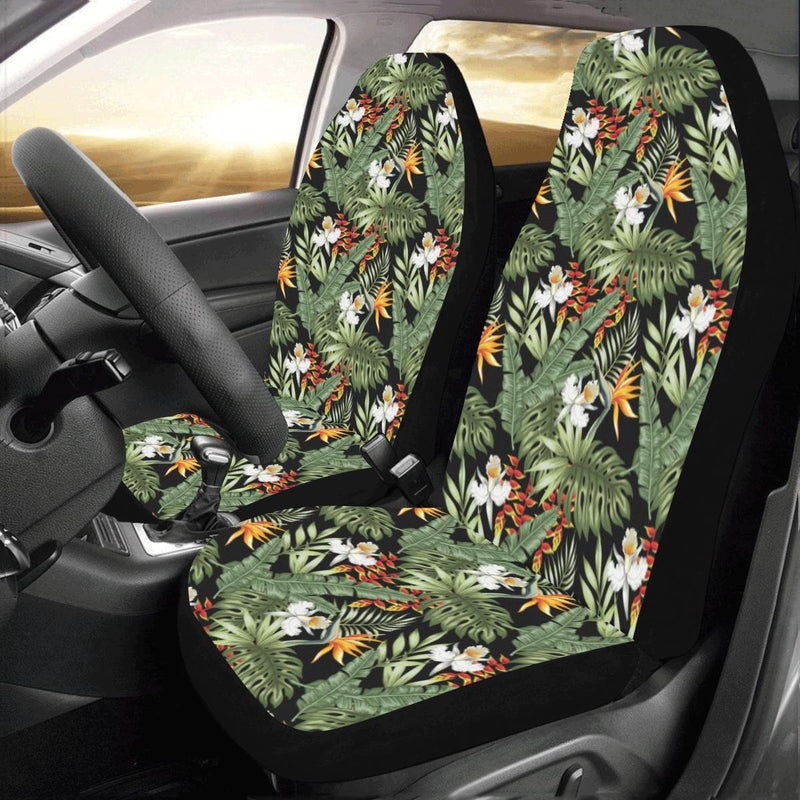 Bird Of Paradise Pattern Print Design 02 Car Seat Covers (Set of 2)-JORJUNE.COM