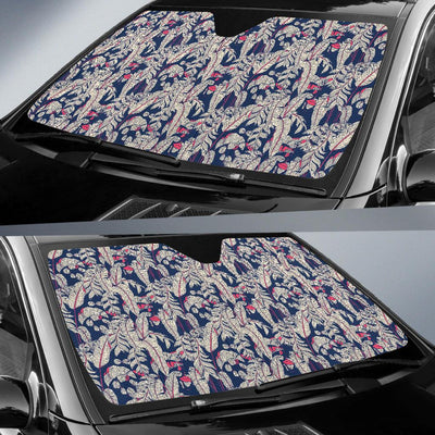 Bird Of Paradise Pattern Print Design 03 Car Sun Shade-JORJUNE.COM