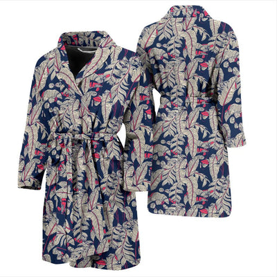 Bird Of Paradise Pattern Print Design 03 Men Bathrobe-JORJUNE.COM