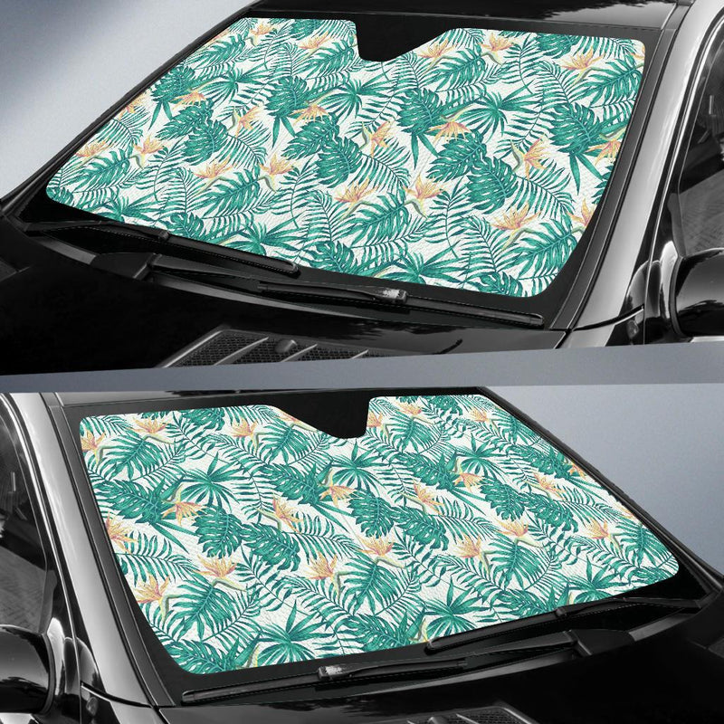 Bird Of Paradise Pattern Print Design 05 Car Sun Shade-JORJUNE.COM