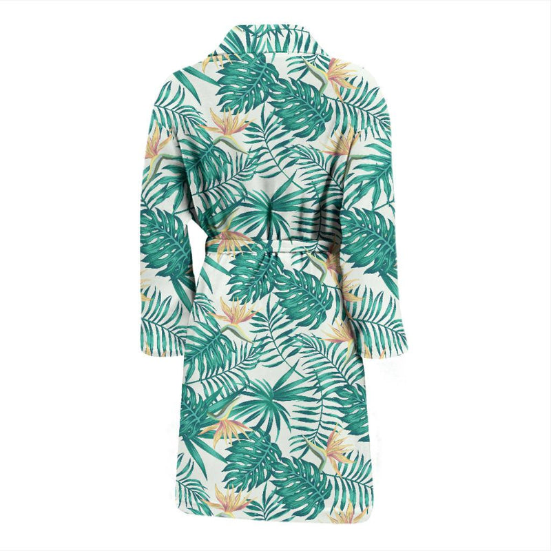 Bird Of Paradise Pattern Print Design 05 Men Bathrobe-JORJUNE.COM