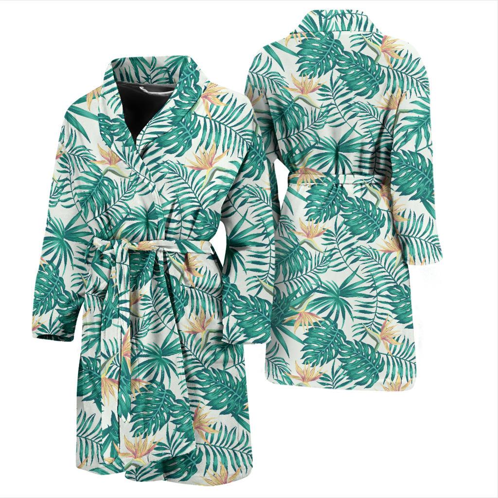 Bird Of Paradise Pattern Print Design 05 Men Bathrobe-JORJUNE.COM