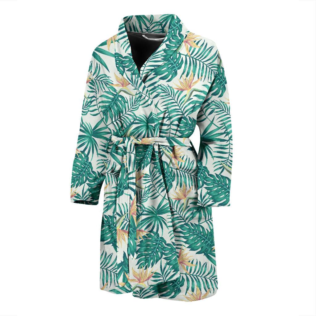 Bird Of Paradise Pattern Print Design 05 Men Bathrobe-JORJUNE.COM