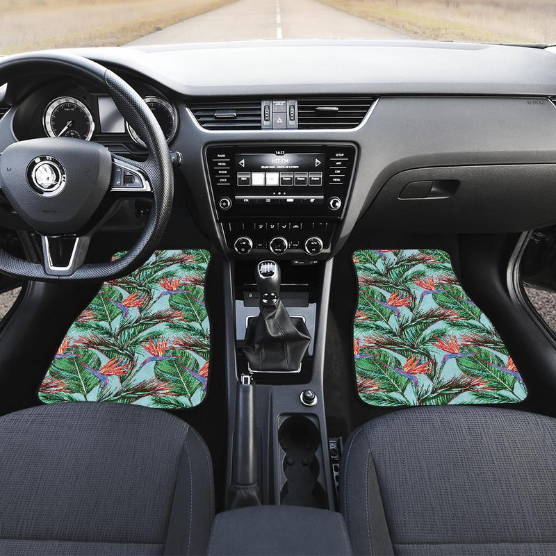 Bird Of Paradise Pattern Print Design BOP01 Car Floor Mats-JorJune