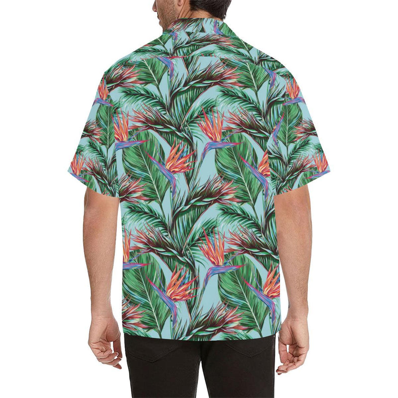 Bird Of Paradise Pattern Print Design BOP01 Men Hawaiian Shirt-JorJune