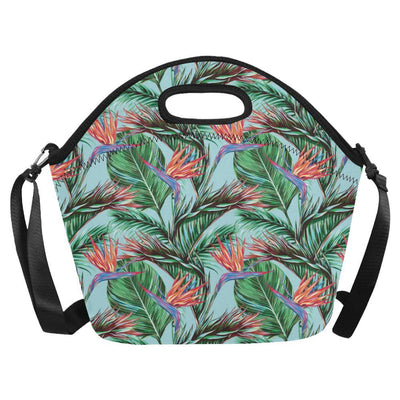 Bird Of Paradise Pattern Print Design BOP01 Neoprene Lunch Bag-JorJune