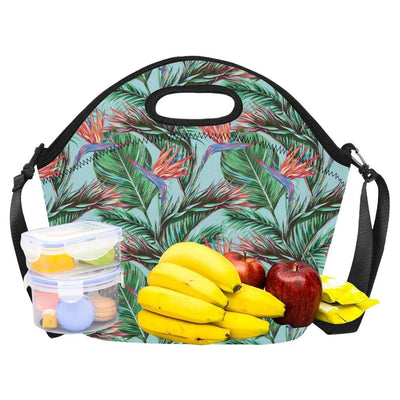 Bird Of Paradise Pattern Print Design BOP01 Neoprene Lunch Bag-JorJune