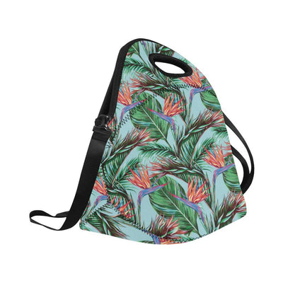 Bird Of Paradise Pattern Print Design BOP01 Neoprene Lunch Bag-JorJune