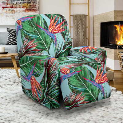 Bird Of Paradise Pattern Print Design BOP01 Recliner Slipcover-JORJUNE.COM