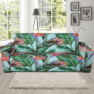 Bird Of Paradise Pattern Print Design BOP01 Sofa Slipcover-JORJUNE.COM