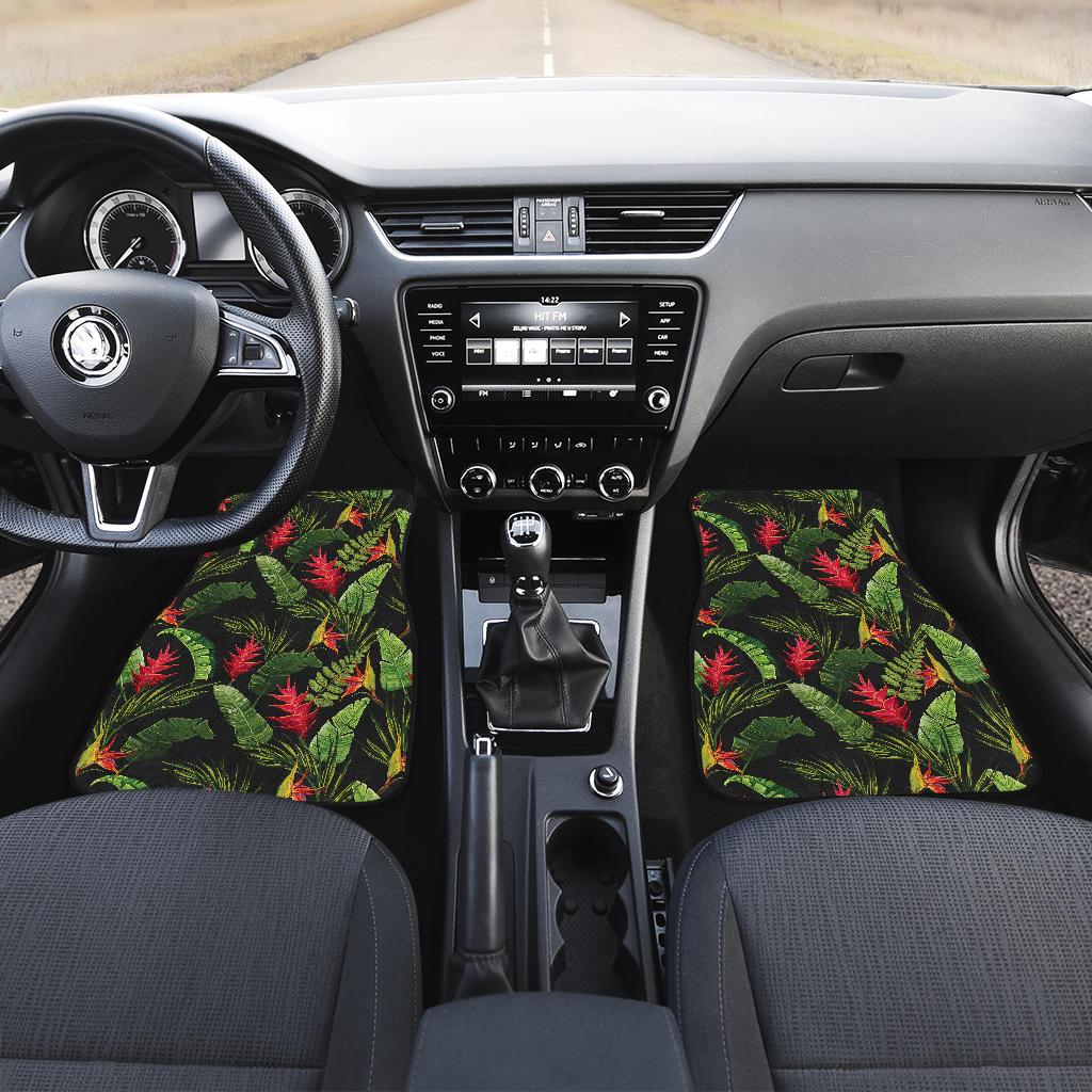 Bird Of Paradise Pattern Print Design BOP010 Car Floor Mats-JorJune