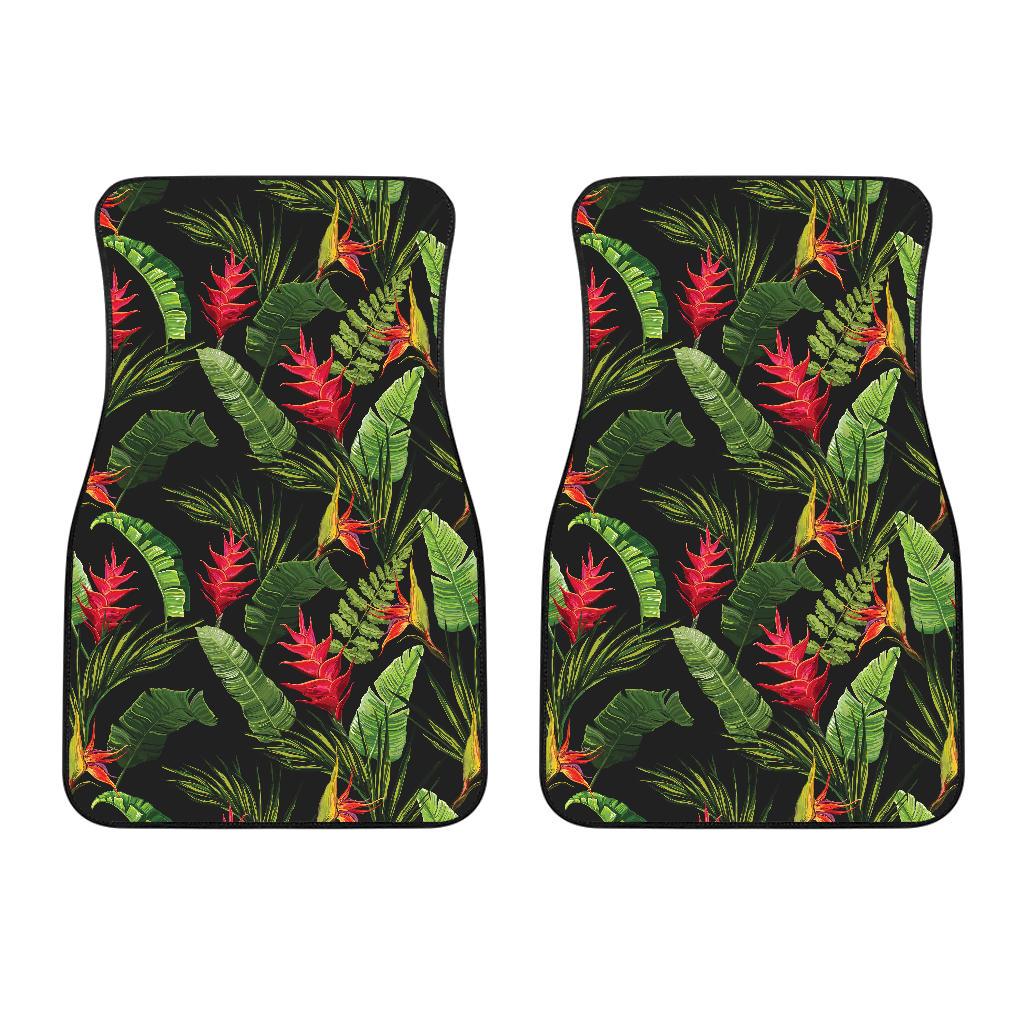 Bird Of Paradise Pattern Print Design BOP010 Car Floor Mats-JorJune