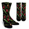 Bird Of Paradise Pattern Print Design BOP010 Crew Socks-JORJUNE.COM