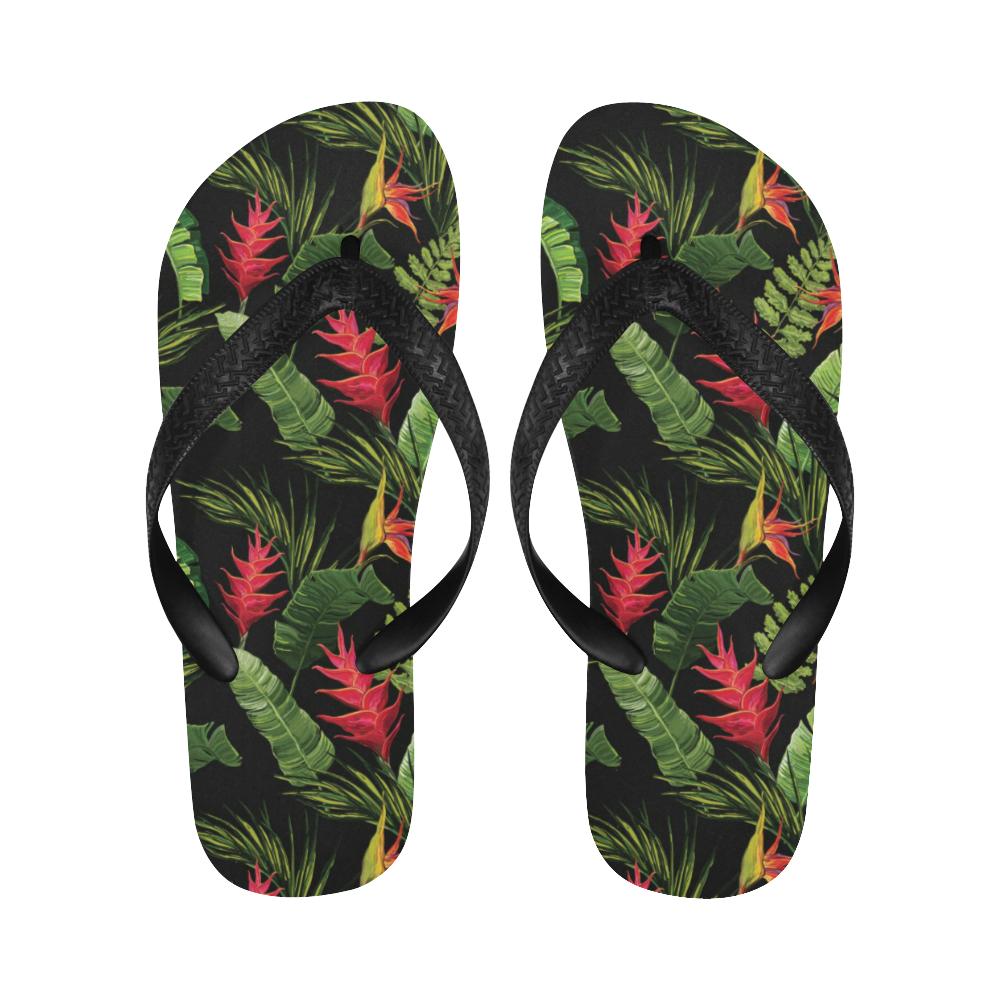 Bird Of Paradise Pattern Print Design BOP010 Flip Flops-JorJune